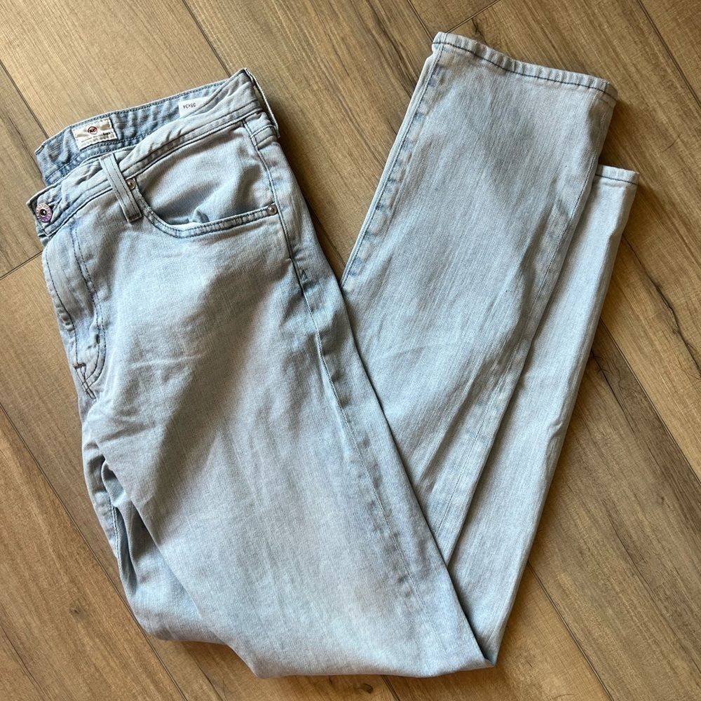 Ag Adriano Goldschmied Men's Slim Straight Light Grey Jeans